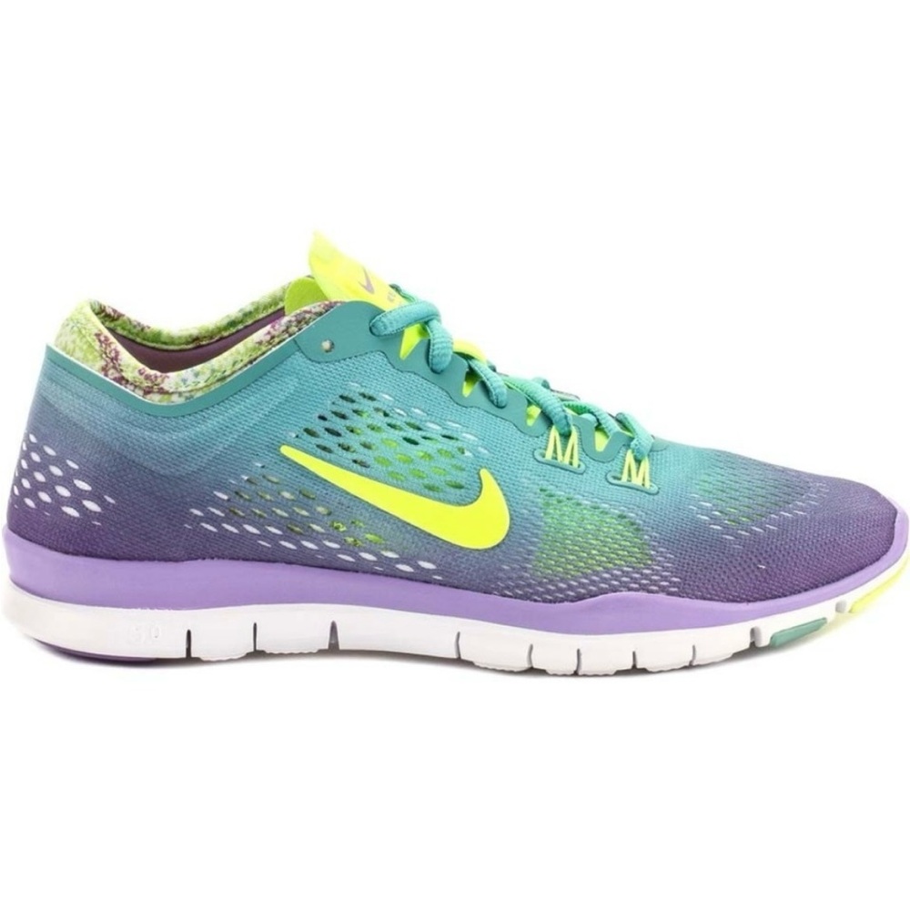 Nike Women Free 5.0 TR Fit 4 Teal Blue & Purple Ombre Running Sneakers Size 7